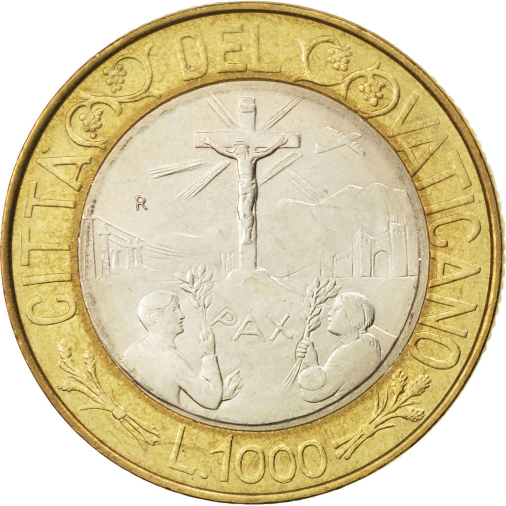 VATICAN CITY, 1000 Lire, 1999, Rome, KM #311, MS(63), Bi-Metallic, 26.9, 8.87