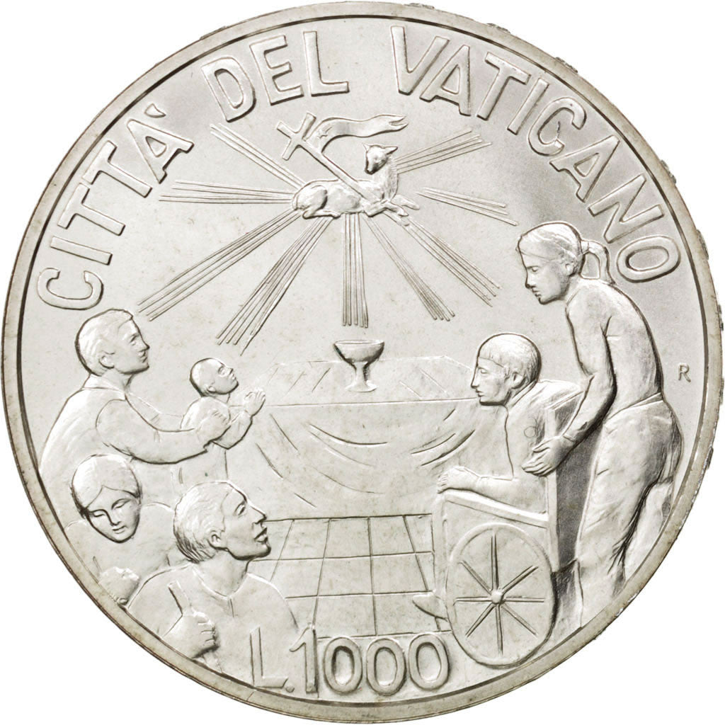 Coin, VATICAN CITY, John Paul II, 1000 Lire, 1999, Rome, MS(63), Silver, KM:312