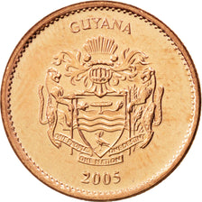 GUYANA, Dollar, 2005, Royal Mint, KM #50, MS(63), Copper Plated Steel, 17, 2.40