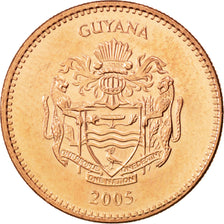 GUYANA, 5 Dollars, 2005, Royal Mint, KM #51, MS(63), Copper Plated Steel, 20.5,.