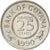 Moneta, Gujana, 25 Cents, 1990, MS(63), Miedź-Nikiel, KM:34