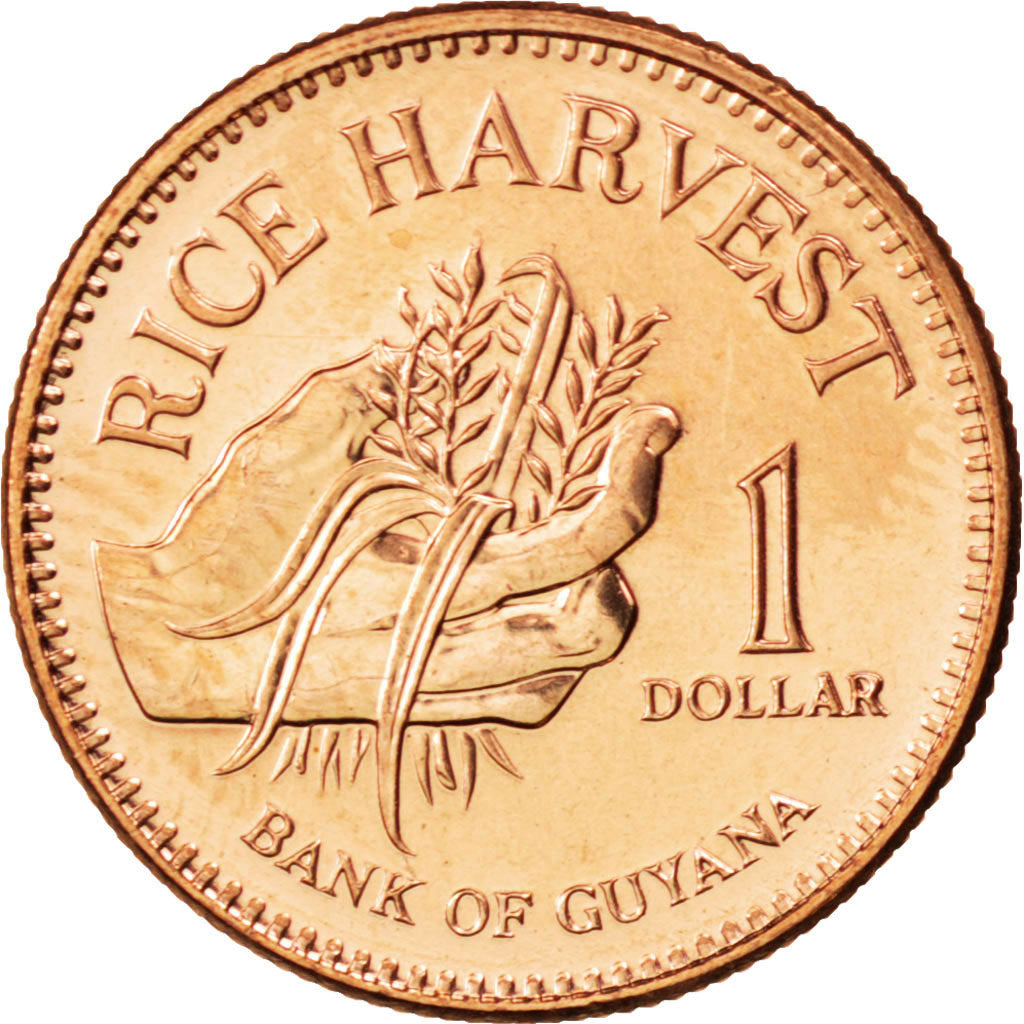 GUYANA, Dollar, 2005, Royal Mint, KM #50, MS(63), Copper Plated Steel, 17, 2.42