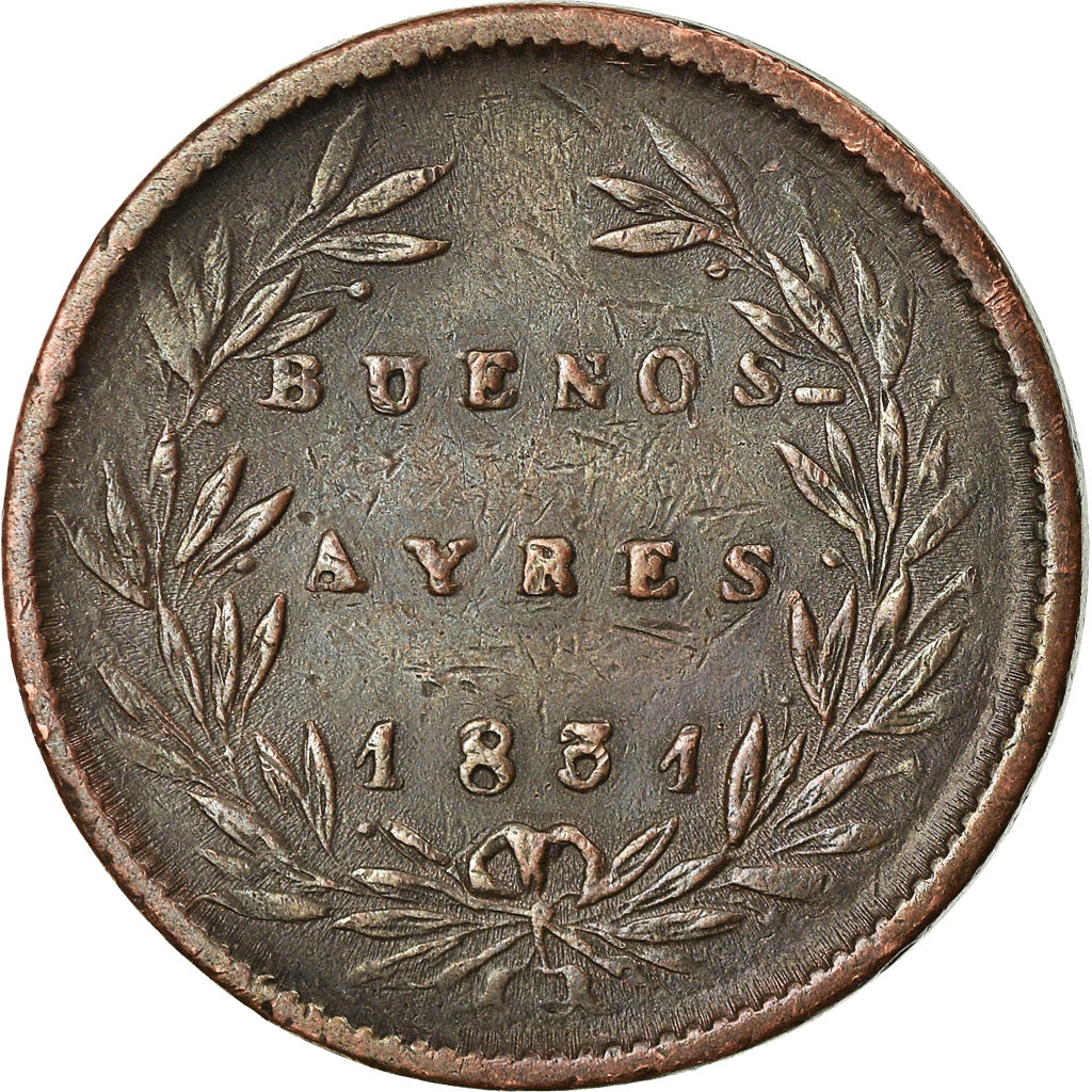 Coin, Argentina, BUENOS AIRES, 5/10 Réal, 1831, Buenos Aires, EF(40-45)