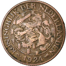 Moeda, Países Baixos, Wilhelmina I, Cent, 1924, VF(30-35), Bronze, KM:152