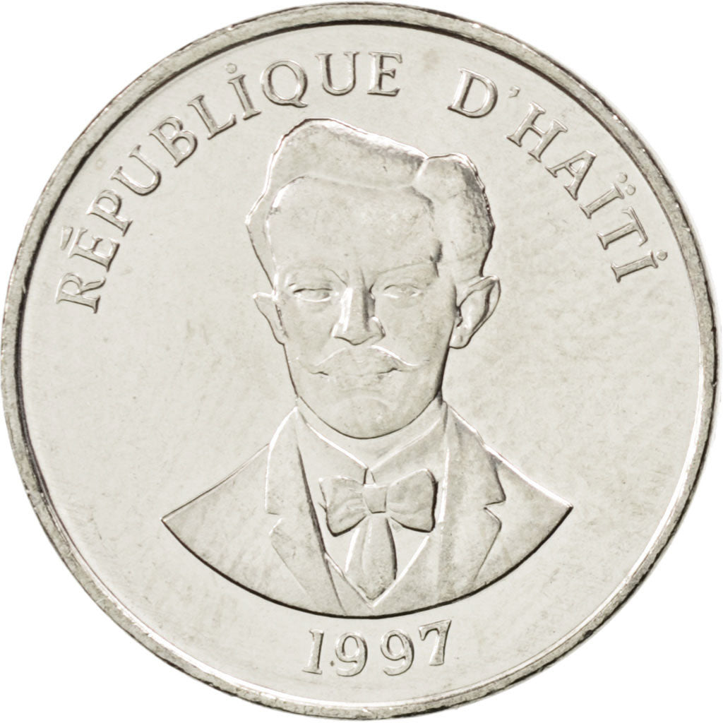 HAITI, 5 Centimes, 1997, KM #154a, MS(63), Nickel Plated Steel, 20, 3.06