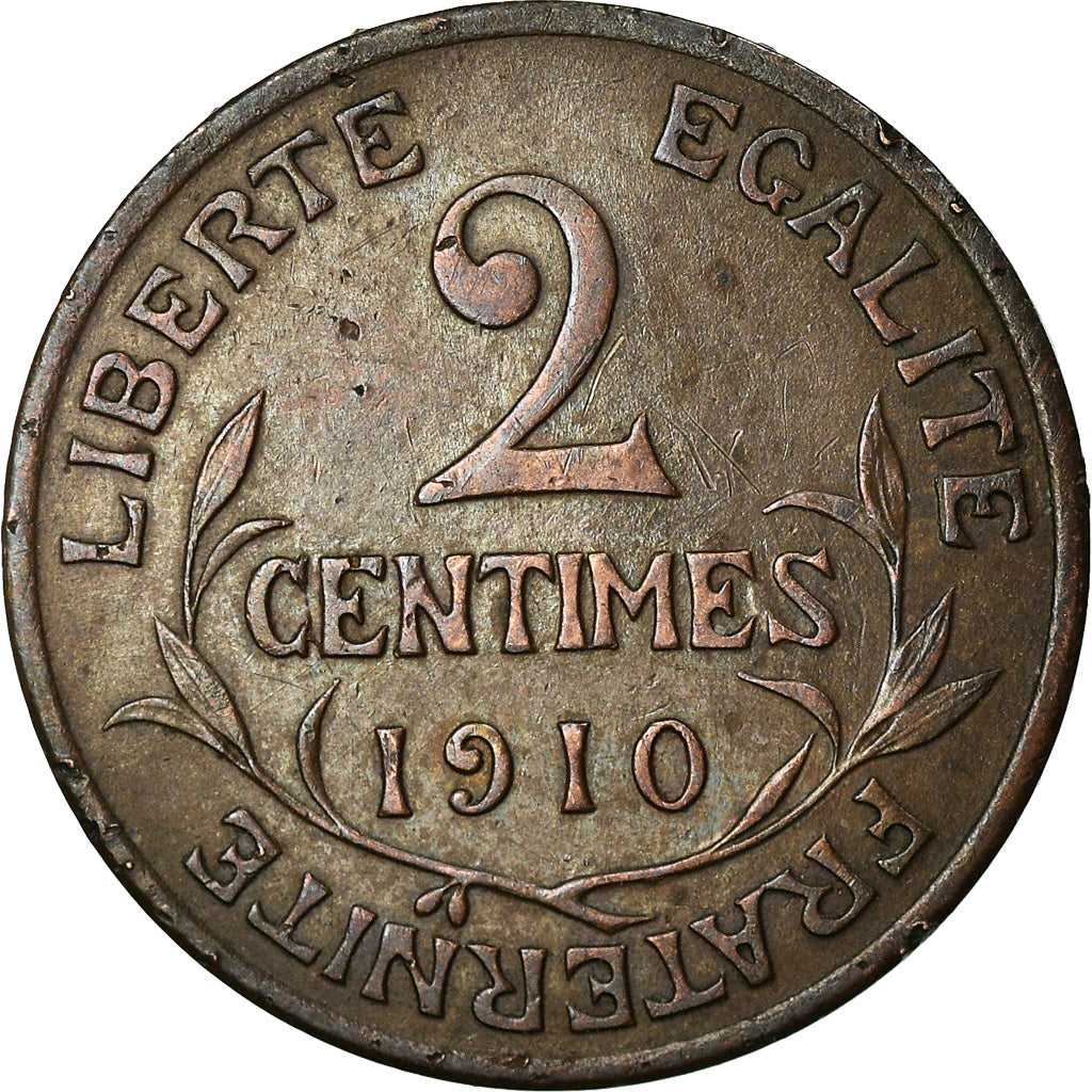 Monnaie, France, Dupuis, 2 Centimes, 1910, Paris, TTB, Bronze, Gadoury:107