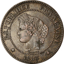 Moneta, Francja, Cérès, 2 Centimes, 1883, Paris, EF(40-45), Bronze, KM:827.1