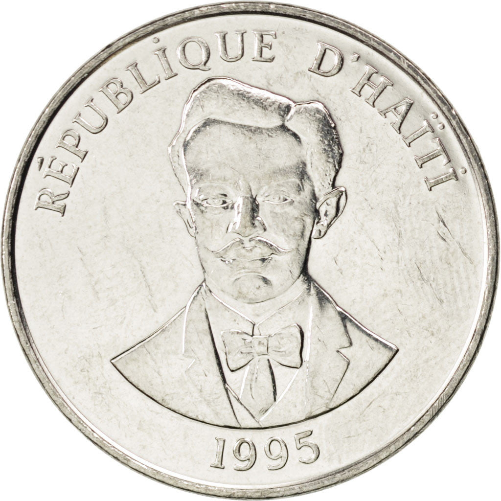 HAITI, 20 Centimes, 1995, KM #152a, MS(63), Nickel Plated Steel, 26.2, 6.90