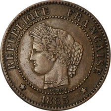 Coin, France, Cérès, 2 Centimes, 1885, Paris, EF(40-45), Bronze, KM:827.1