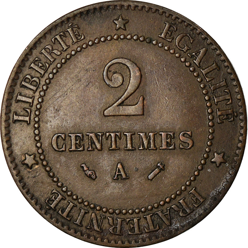 Coin, France, Cérès, 2 Centimes, 1885, Paris, EF(40-45), Bronze, KM:827.1