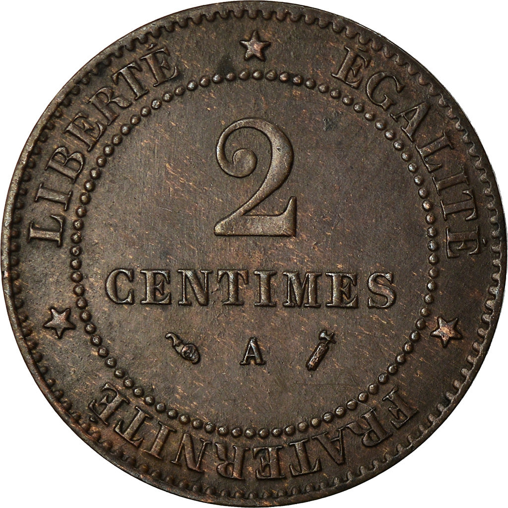 Coin, France, Cérès, 2 Centimes, 1889, Paris, EF(40-45), Bronze, KM:827.1