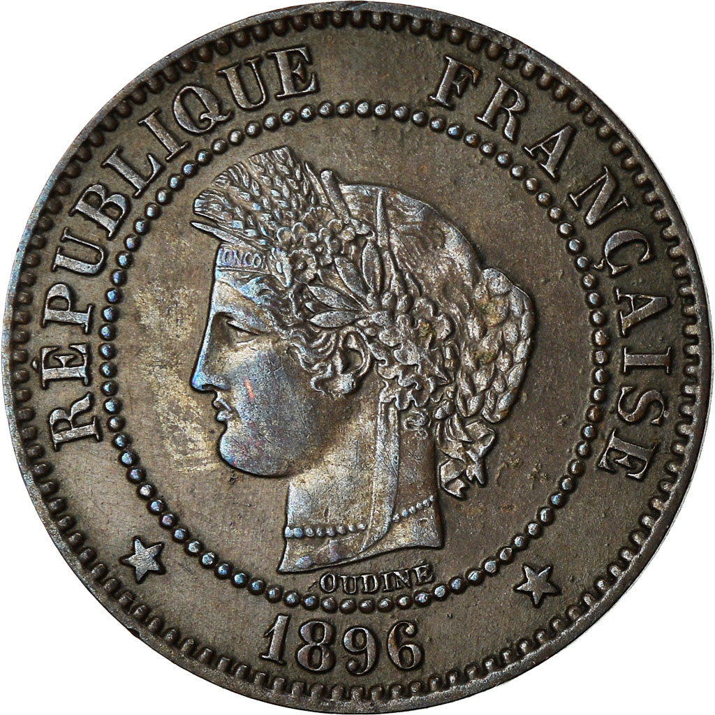 Coin, France, Cérès, 2 Centimes, 1896, Paris, EF(40-45), Bronze, KM:827.1