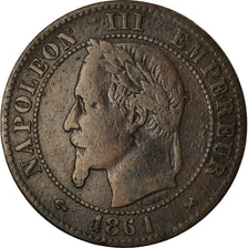 Coin, France, Napoleon III, 2 Centimes, 1861, Bordeaux, VF(20-25)