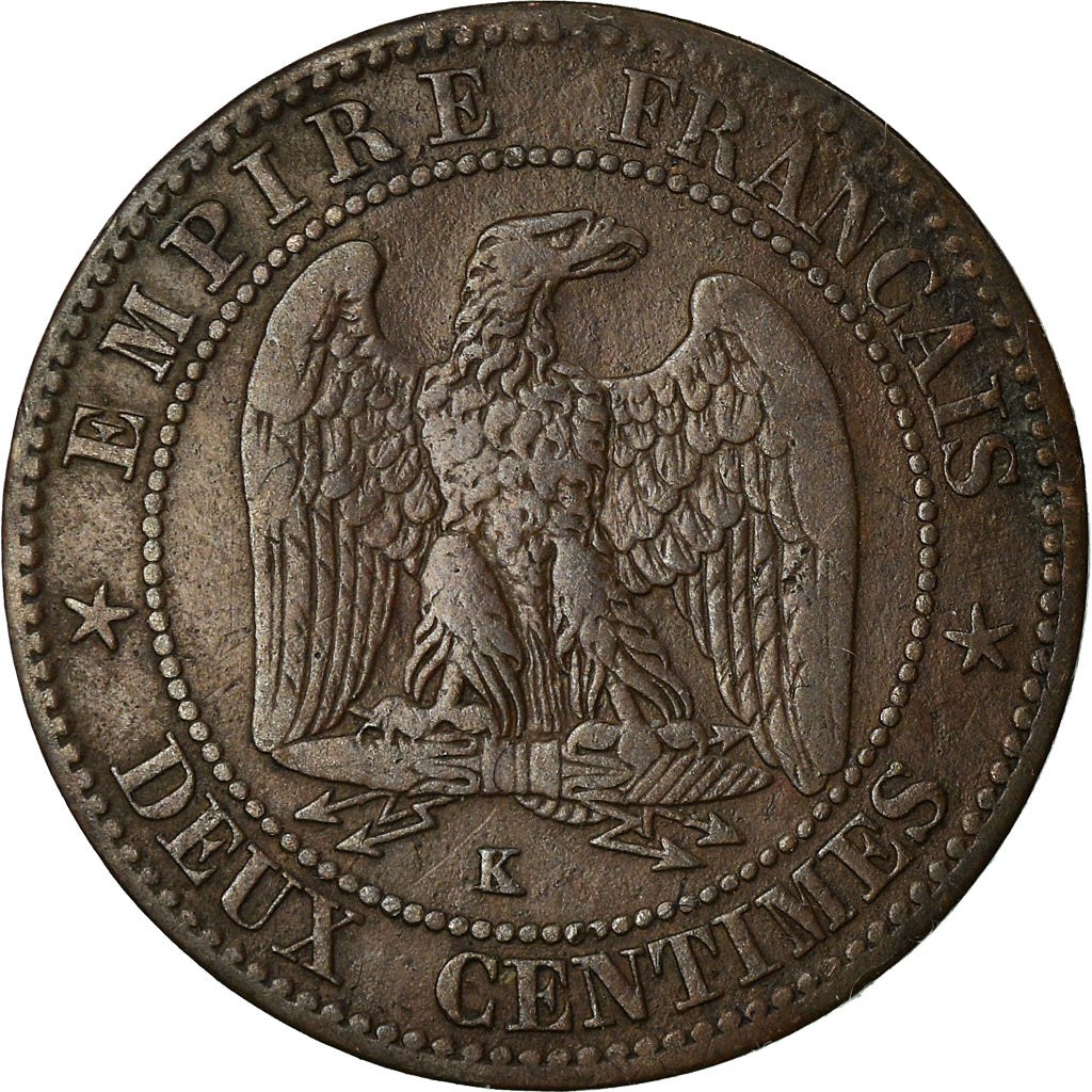 Coin, France, Napoleon III, 2 Centimes, 1861, Bordeaux, VF(20-25)
