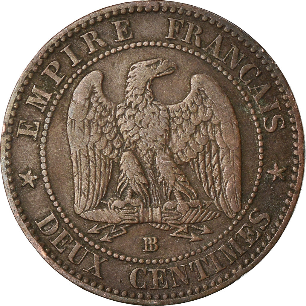 Münze, Frankreich, Napoleon III, 2 Centimes, 1862, Strasbourg, S