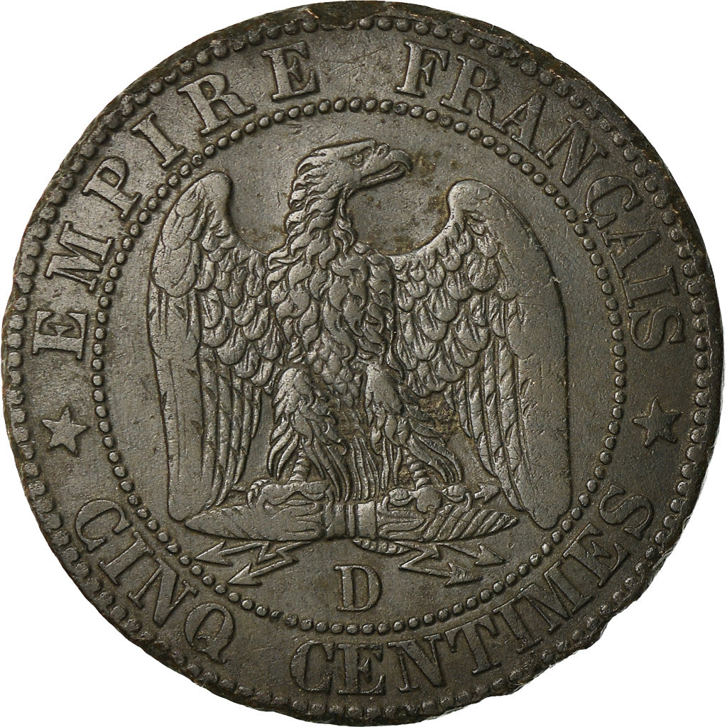 Monnaie, France, Napoleon III, 5 Centimes, 1853, Lyon, B+, Gad 152