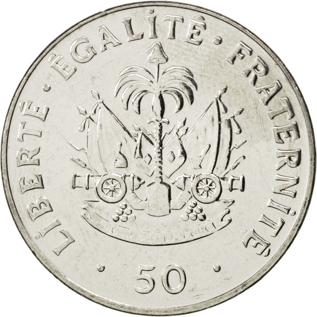 Haiti, 50 Centimes, 2011, KM #New, MS(63), Nickel plated steel, 8.46