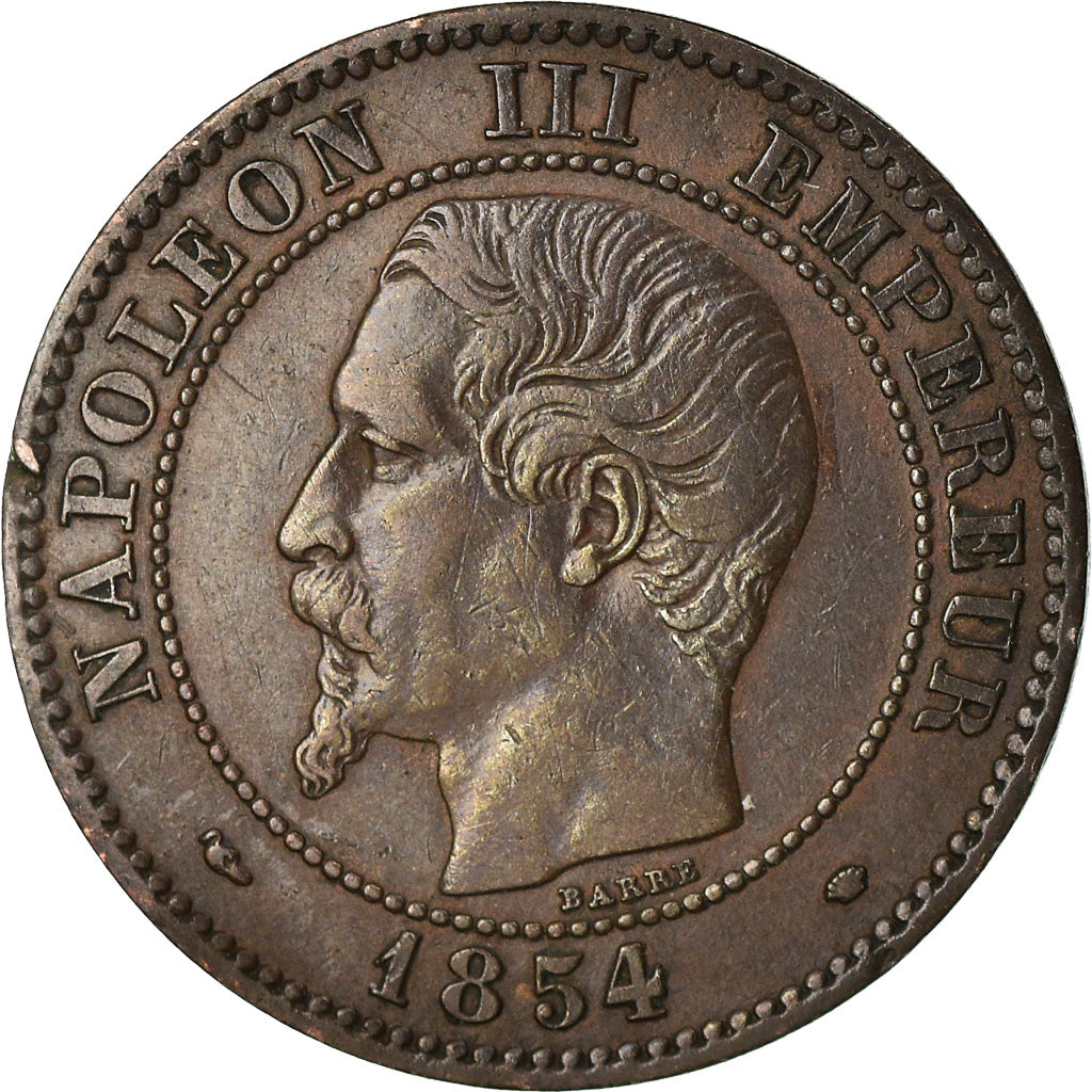 Monnaie, France, Napoleon III, 2 Centimes, 1854, Marseille, TTB, Gad 103