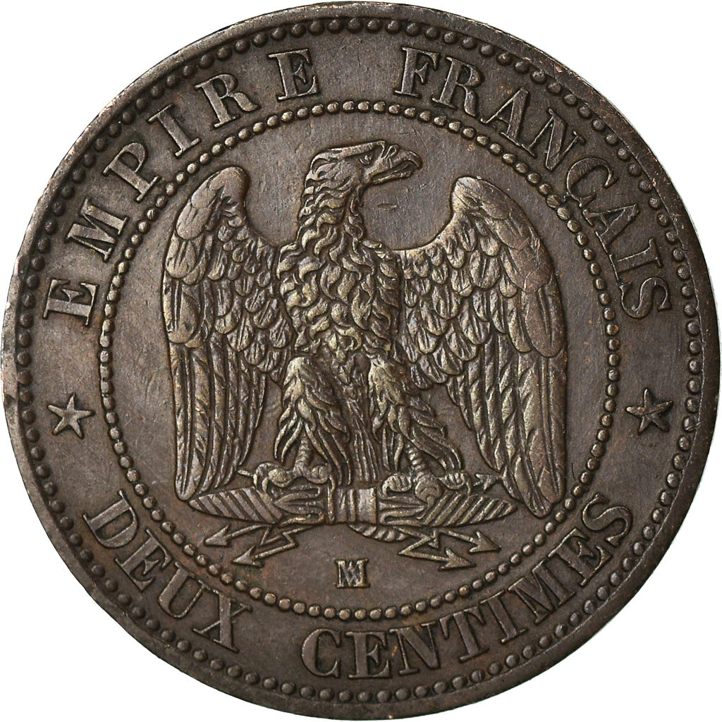 Monnaie, France, Napoleon III, 2 Centimes, 1854, Marseille, TTB, Gad 103
