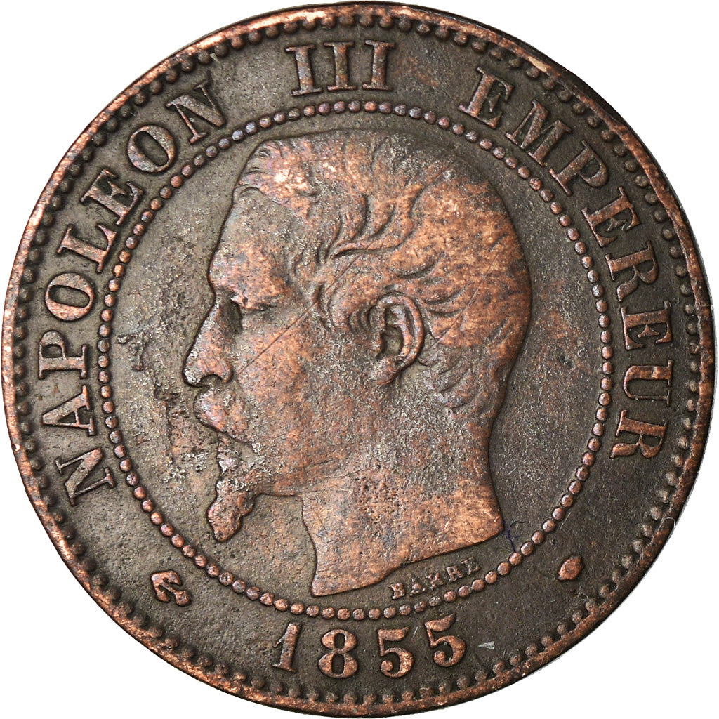 Munten, Frankrijk, Napoleon III, 2 Centimes, 1855, Marseille, FR+