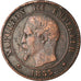 Moeda, França, Napoleon III, 2 Centimes, 1855, Marseille, VF(30-35)