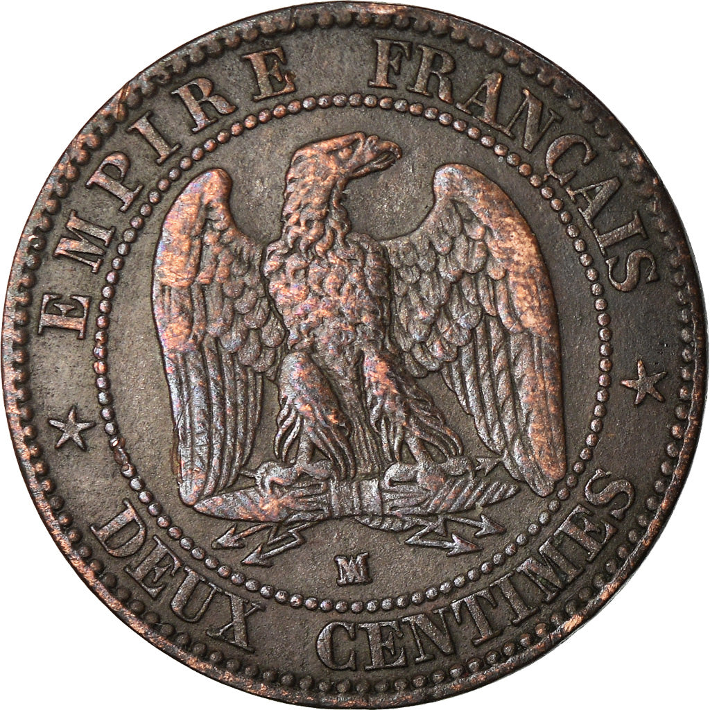 Munten, Frankrijk, Napoleon III, 2 Centimes, 1855, Marseille, FR+
