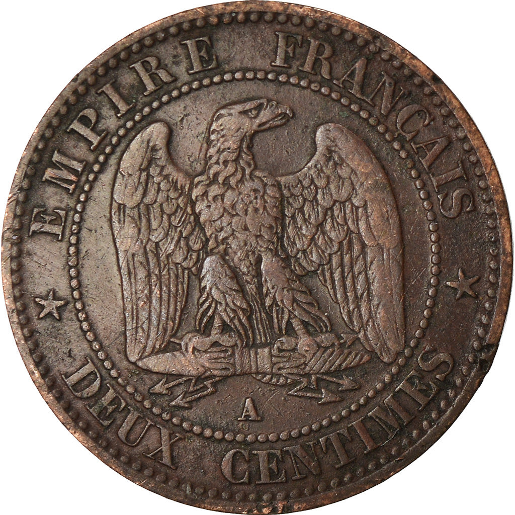 Coin, France, Napoleon III, 2 Centimes, 1856, Paris, VF(30-35)