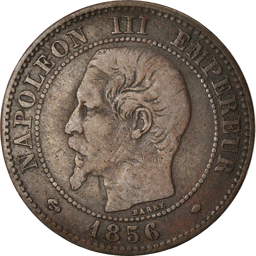Coin, France, Napoleon III,5 Centimes, 1856, Marseille, VF(20-25), KM 777.6