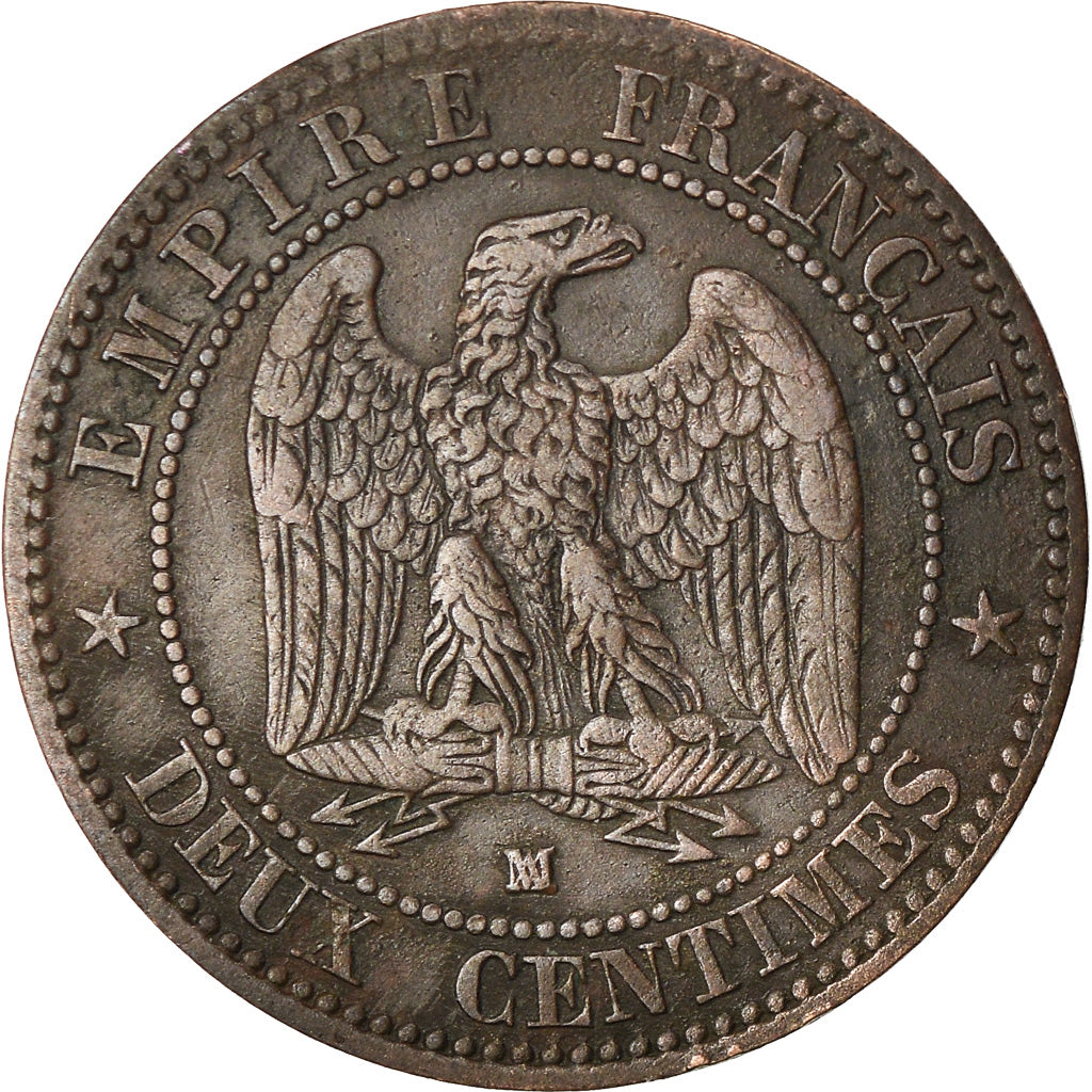Coin, France, Napoleon III,5 Centimes, 1856, Marseille, VF(20-25), KM 777.6