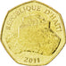 Haiti, 1 Gourde, 2011, KM #New, MS(63), Brass plated steel, 6.30