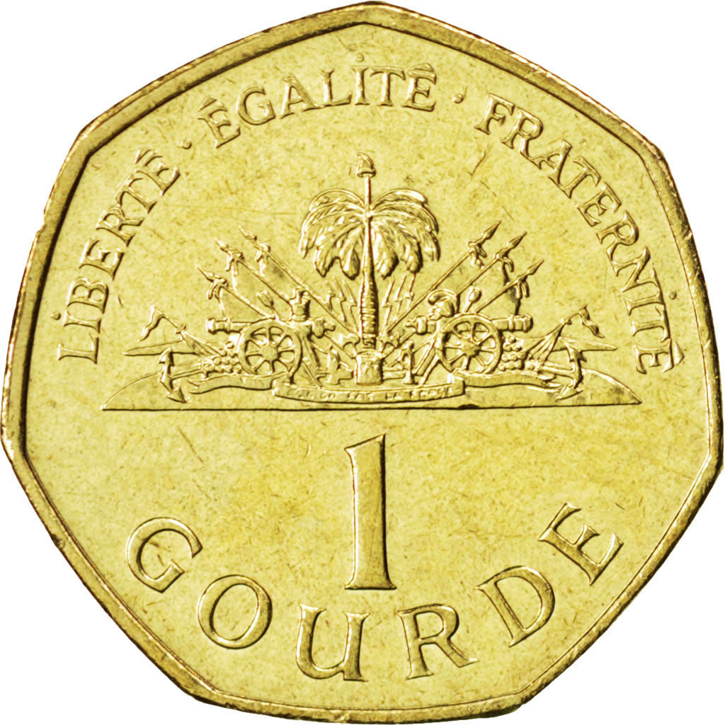 Haiti, 1 Gourde, 2011, KM #New, MS(63), Brass plated steel, 6.30