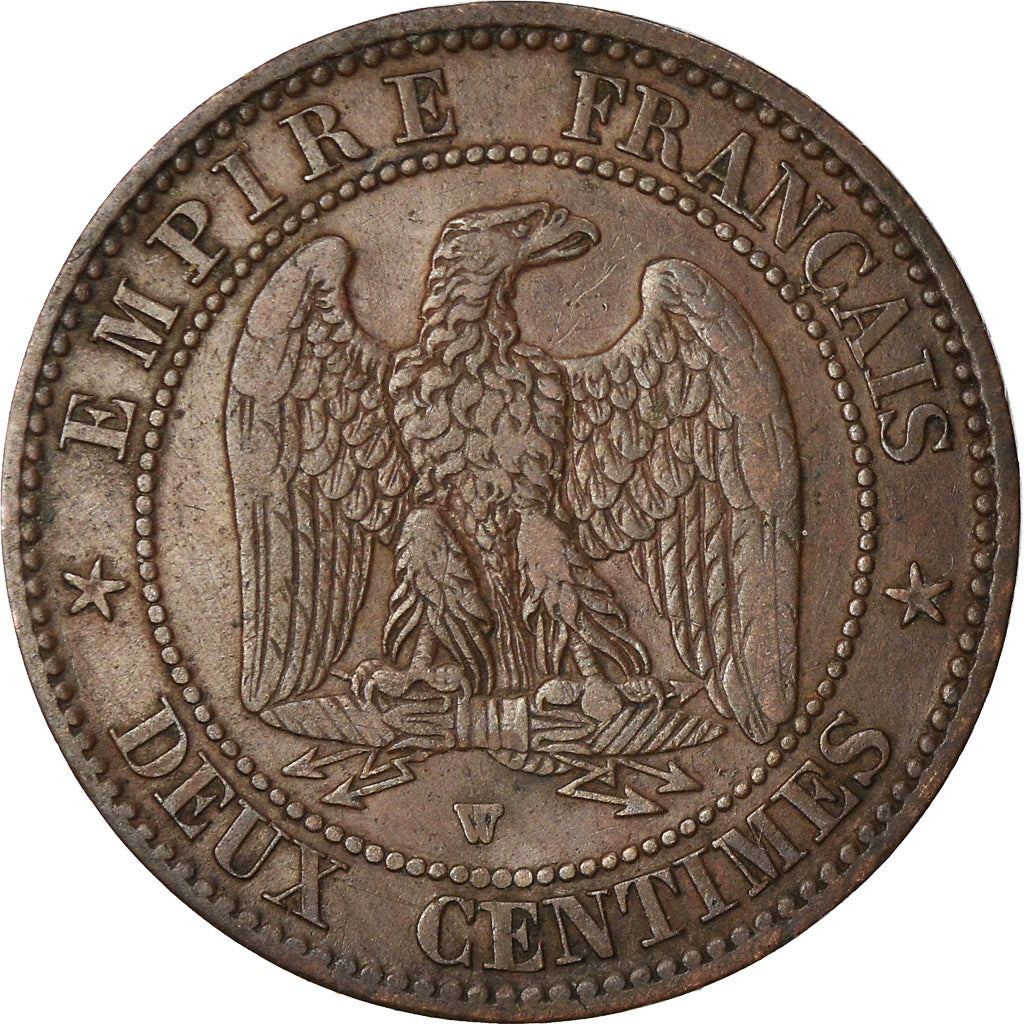 Münze, Frankreich, Napoleon III, 2 Centimes, 1857, Lille, S+