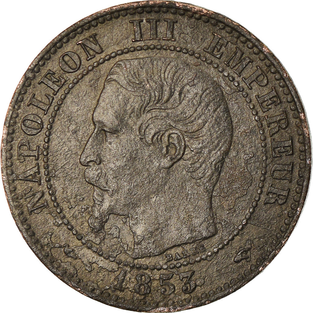 Coin, France, Napoleon III, 2 Centimes, 1853, Paris, F(12-15)