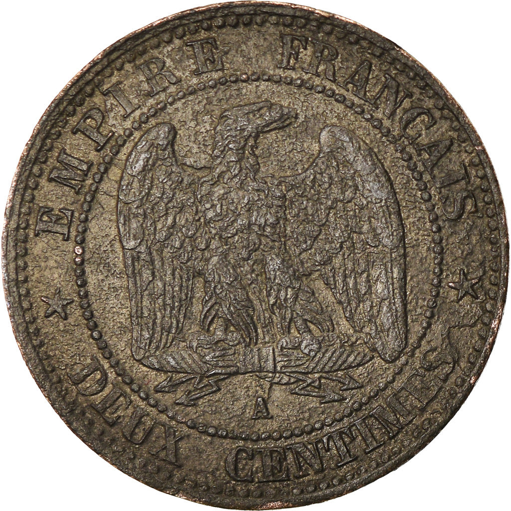 Coin, France, Napoleon III, 2 Centimes, 1853, Paris, F(12-15)
