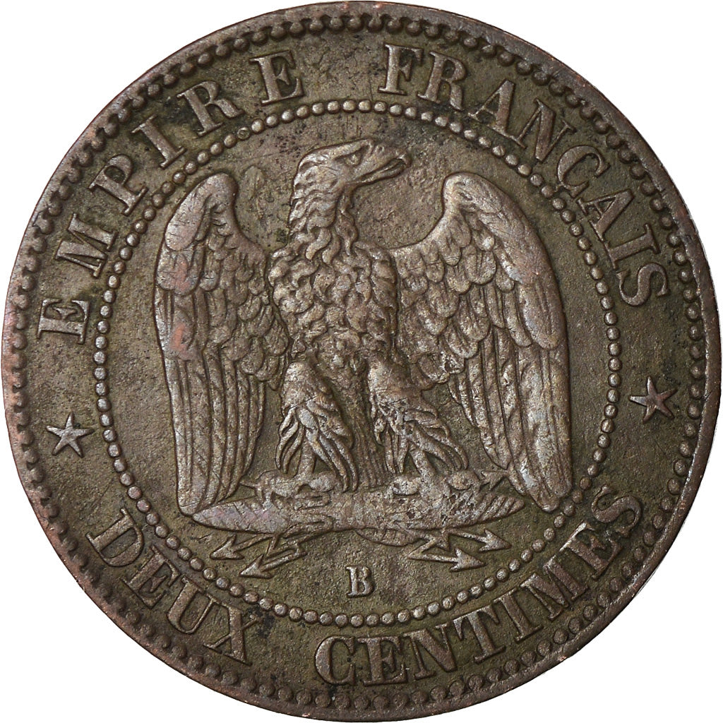 Coin, France, Napoleon III, 2 Centimes, 1857, Rouen, VF(20-25)