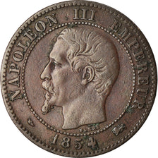 Moneta, Francja, Napoleon III, 2 Centimes, 1854, Lyon, VF(20-25)