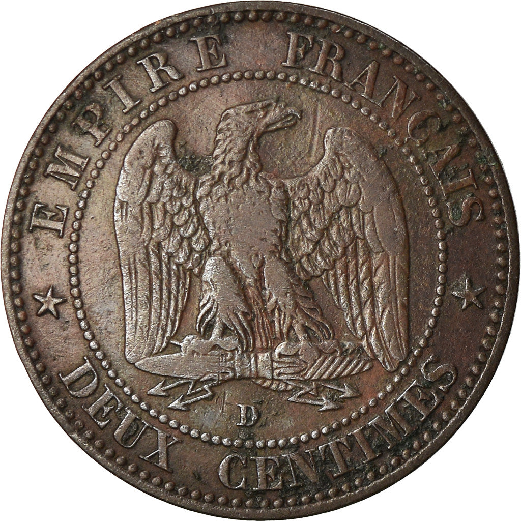 Coin, France, Napoleon III, 2 Centimes, 1854, Lyon, VF(20-25)