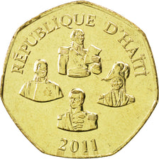 Haiti, 5 Gourdes, 2011, KM #New, MS(63), Brass plated steel, 9.14