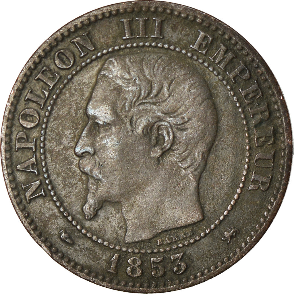 Munten, Frankrijk, Napoleon III, 2 Centimes, 1853, Lyon, FR+