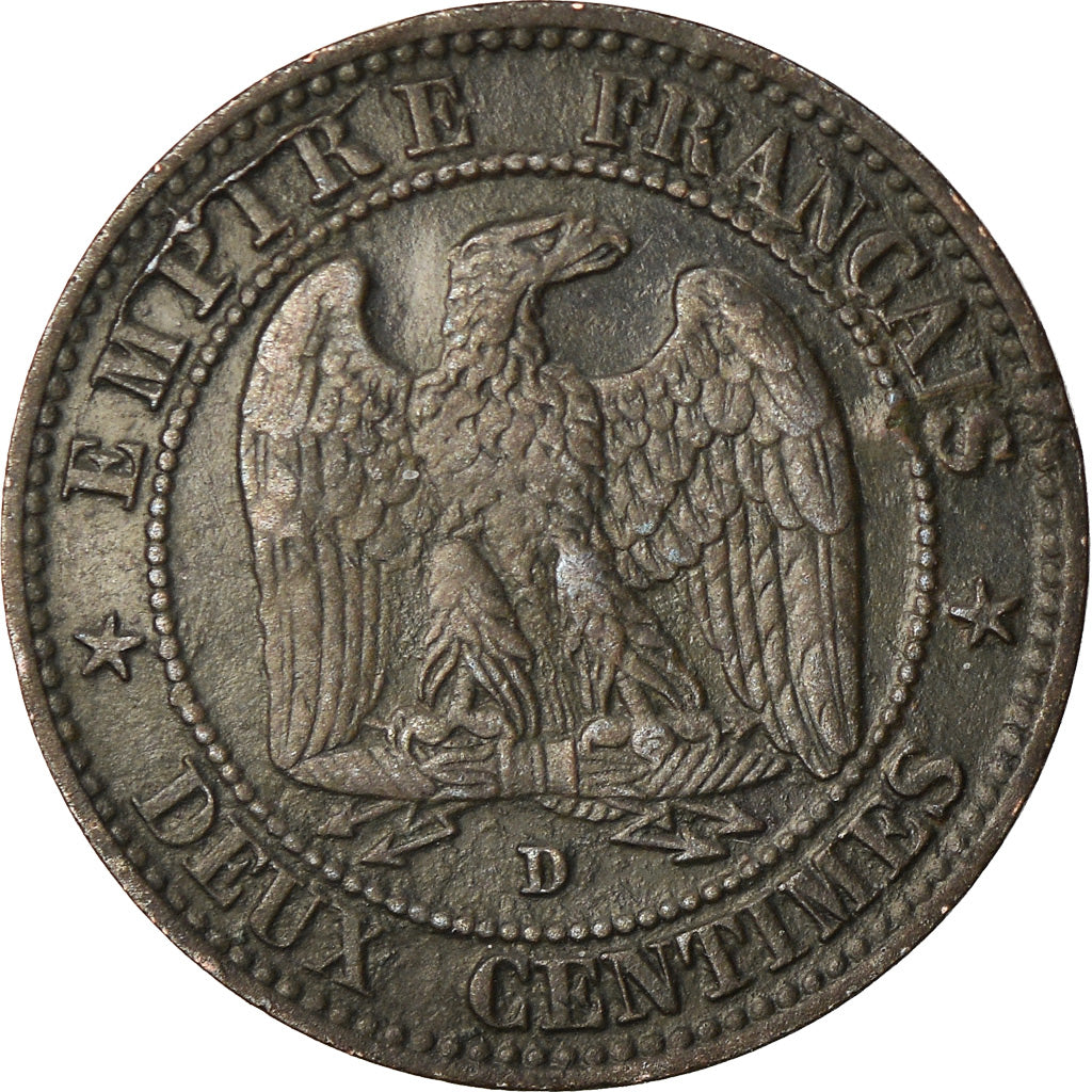 Munten, Frankrijk, Napoleon III, 2 Centimes, 1853, Lyon, FR+