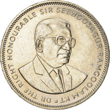 Coin, Mauritius, 5 Rupees, 1987, AU(55-58), Copper-nickel, KM:56