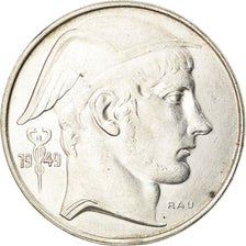 Coin, Belgium, 20 Francs, 20 Frank, 1949, AU(50-53), Silver, KM:141.1