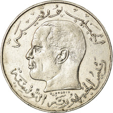 Münze, Tunesien, 1/2 Dinar, 1968, Paris, SS+, Nickel, KM:291
