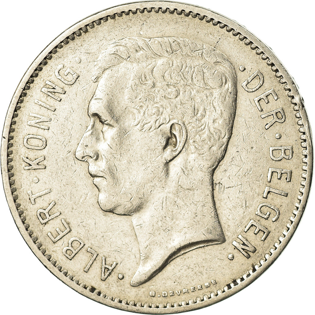 Coin, Belgium, 5 Francs, 5 Frank, 1933, EF(40-45), Nickel, KM:98