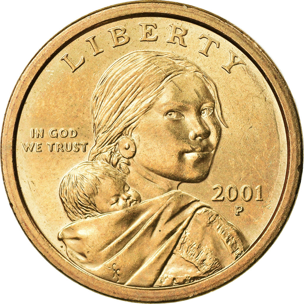 Monnaie, États-Unis, Sacagawea Dollar, 2001, Philadelphie, SUP