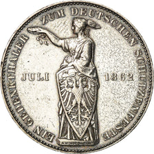 Coin, German States, FRANKFURT AM MAIN, Thaler, 1862, EF(40-45), Silver, KM:371