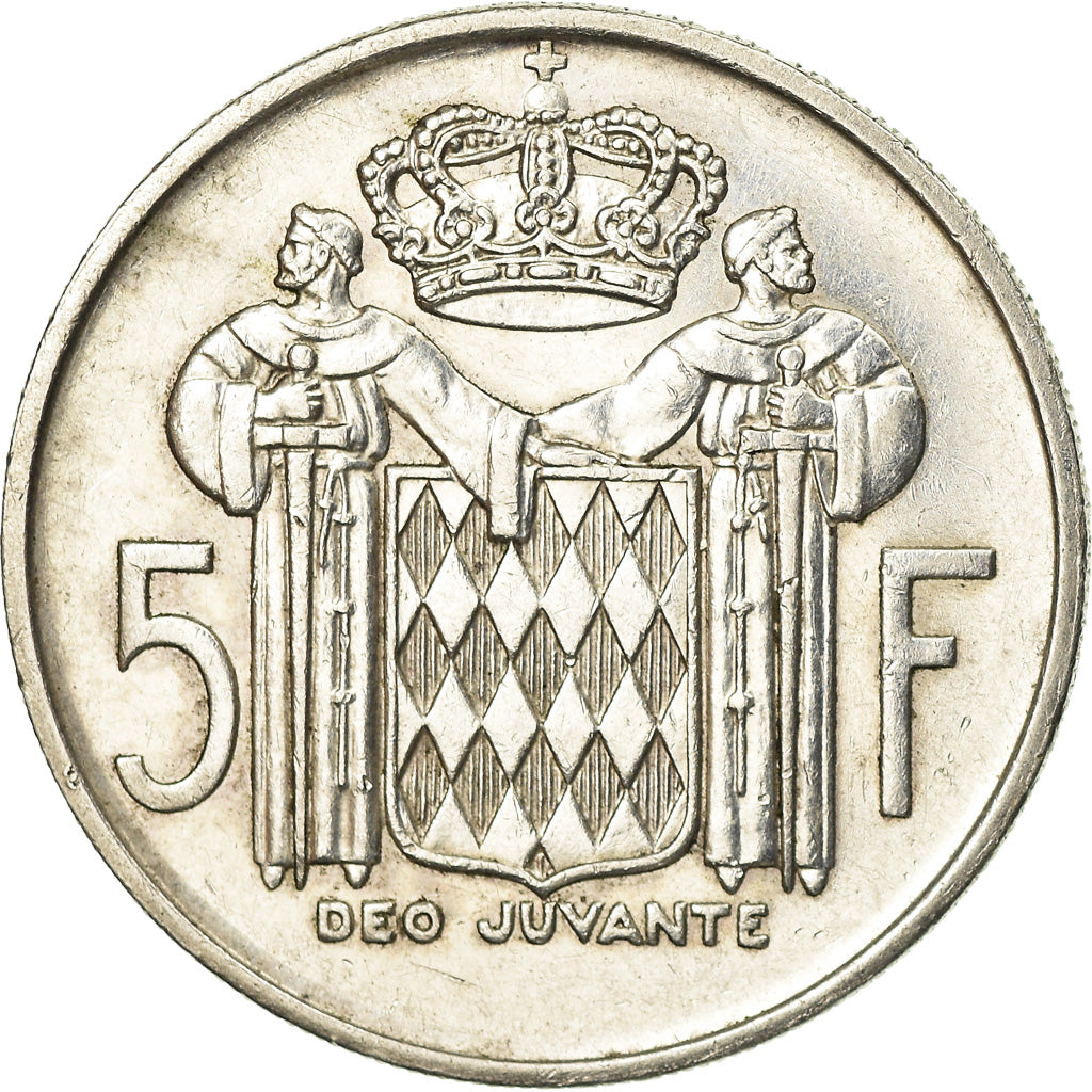 Coin, Monaco, Rainier III, 5 Francs, 1960, AU(50-53), Silver, KM:141, Gadoury:MC