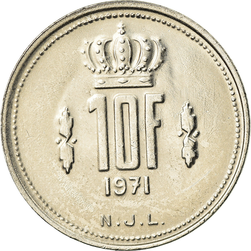 Münze, Luxemburg, Jean, 10 Francs, 1971, VZ, Nickel, KM:57