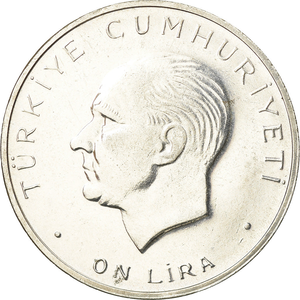 Coin, Turkey, 10 Lira, 1960, AU(55-58), Silver, KM:894