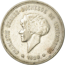 Coin, Luxembourg, Charlotte, 5 Francs, 1929, EF(40-45), Silver, KM:38
